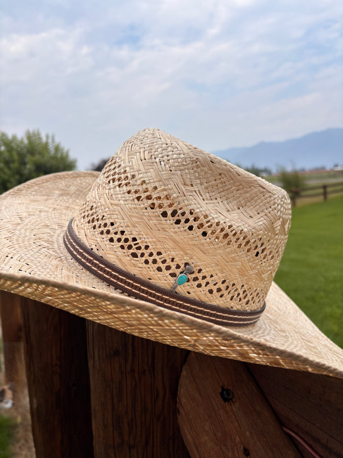 Turquoise Horseshoe Nail Hat Pin