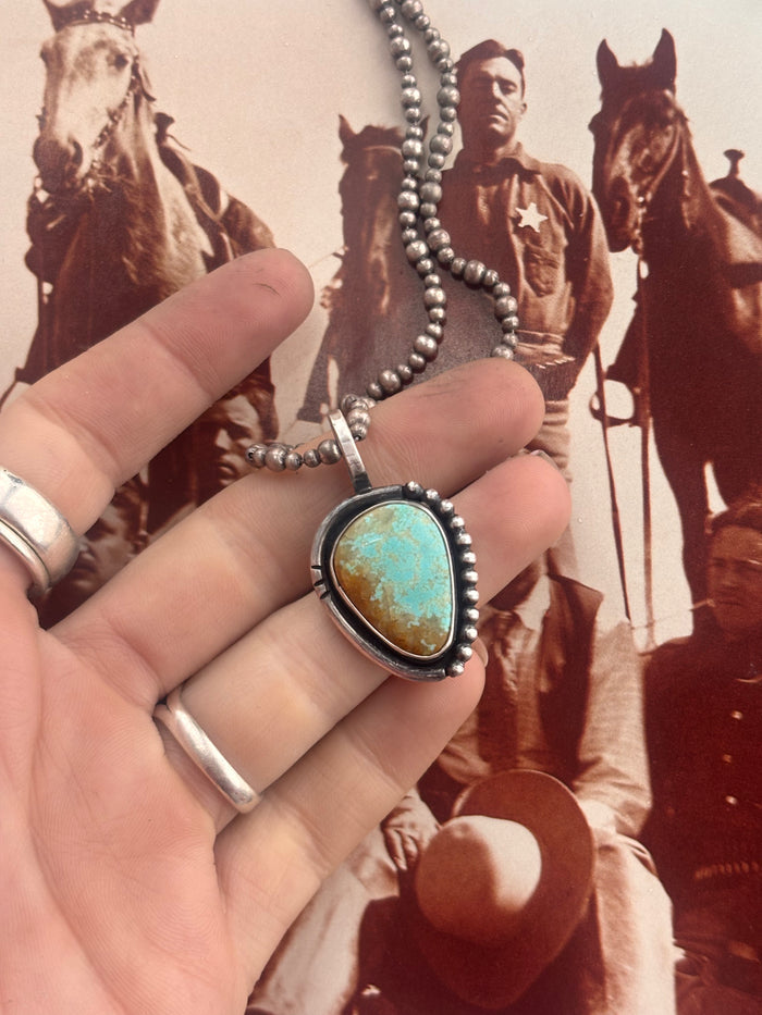 ✙ Number 8 Turquoise Pendant