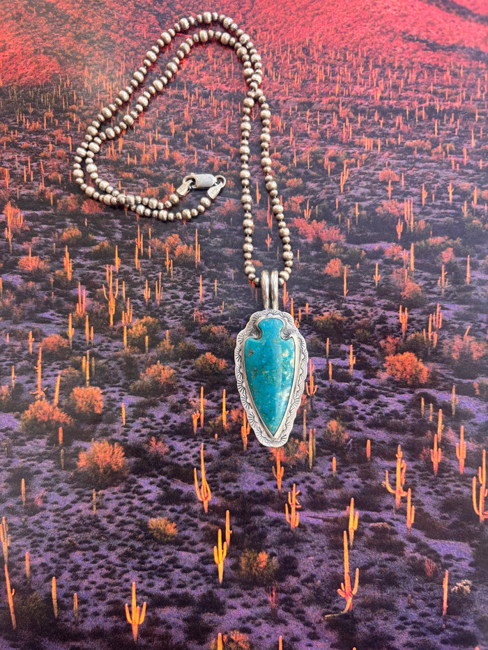 Turquoise Arrowhead Pendant