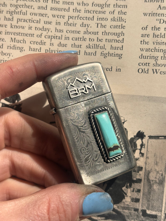 ✙ Custom Brand Lighter with Turquoise
