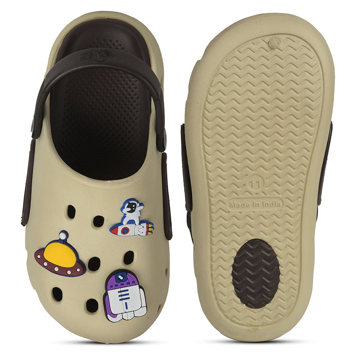 A-HA Beige Casual Clogs For Kids CUTIER
