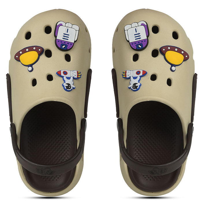 A-HA Beige Casual Clogs For Kids CUTIER