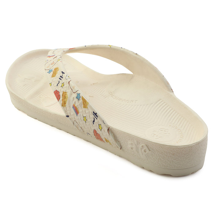 A-HA Beige Casual Slipper For Women HAPPI-LE By Liberty