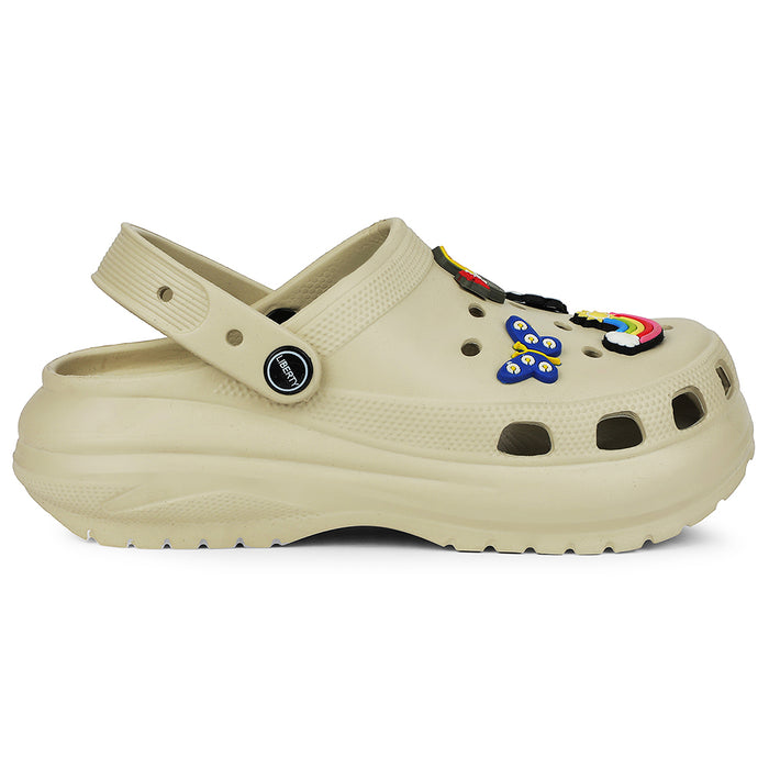 A-HA Beige Slingback Clogs For Women PRL-3 By Liberty