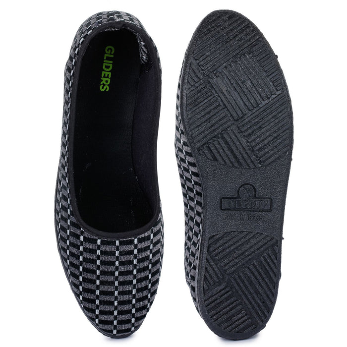 A-HA Black Casual Ballerina Shoes For Women SPL.BELLY By Liberty