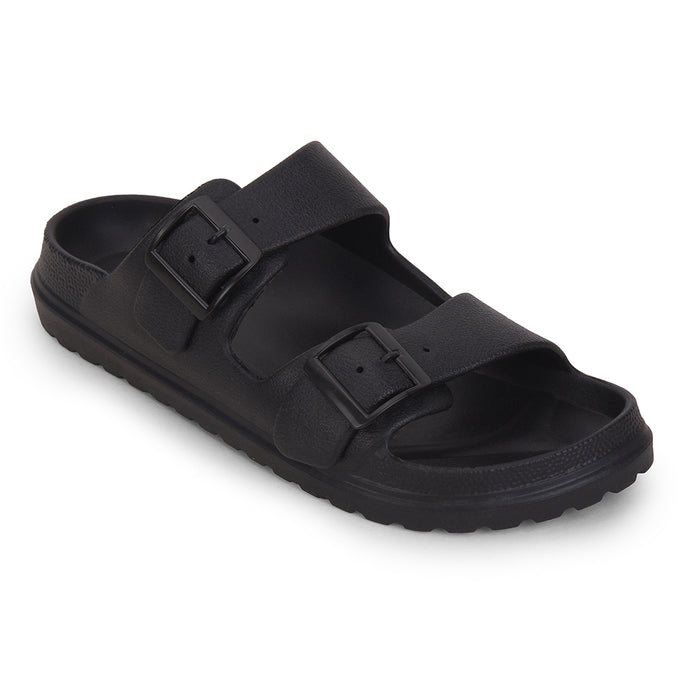 A-HA Black Casual Flat Sandal For Men COMMIT By Liberty
