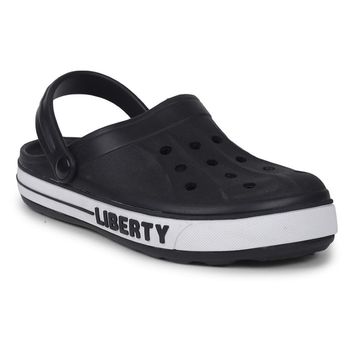 A-HA Black Casual Slip-on Clogs For Men LITEWALK By Liberty