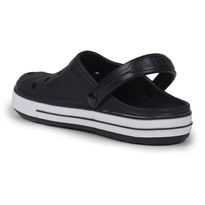 A-HA Black Casual Slip-on Clogs For Men LITEWALK By Liberty