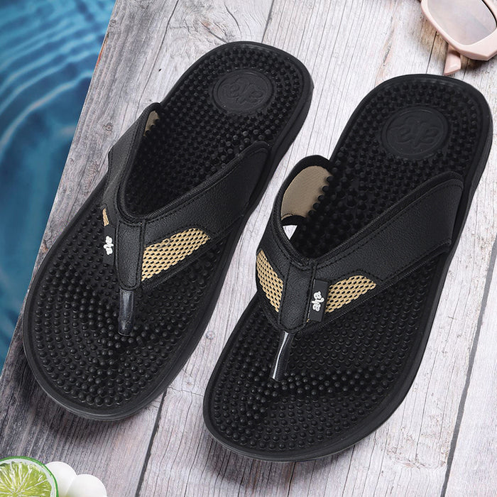 A Ha Black Casual Slipper For Men Accupro1E By Liberty