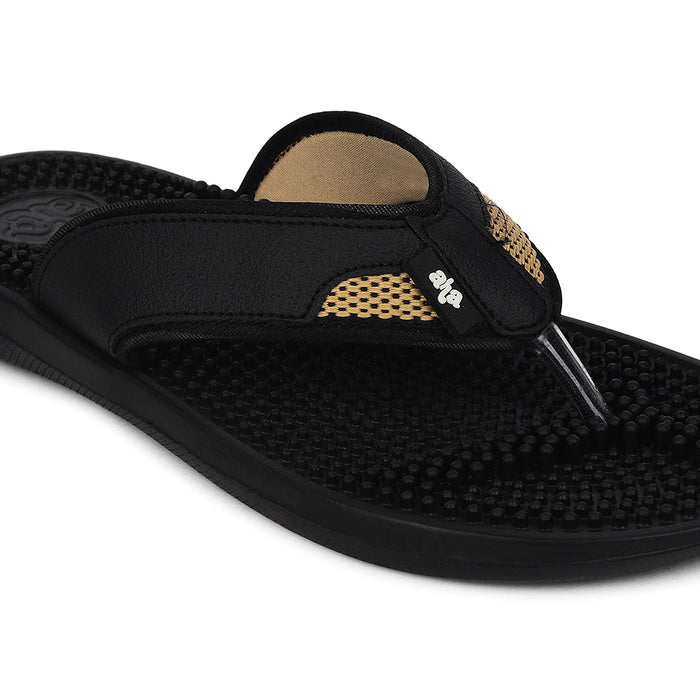 A Ha Black Casual Slipper For Men Accupro1E By Liberty