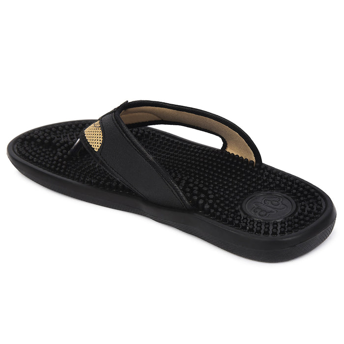 A Ha Black Casual Slipper For Men Accupro1E By Liberty