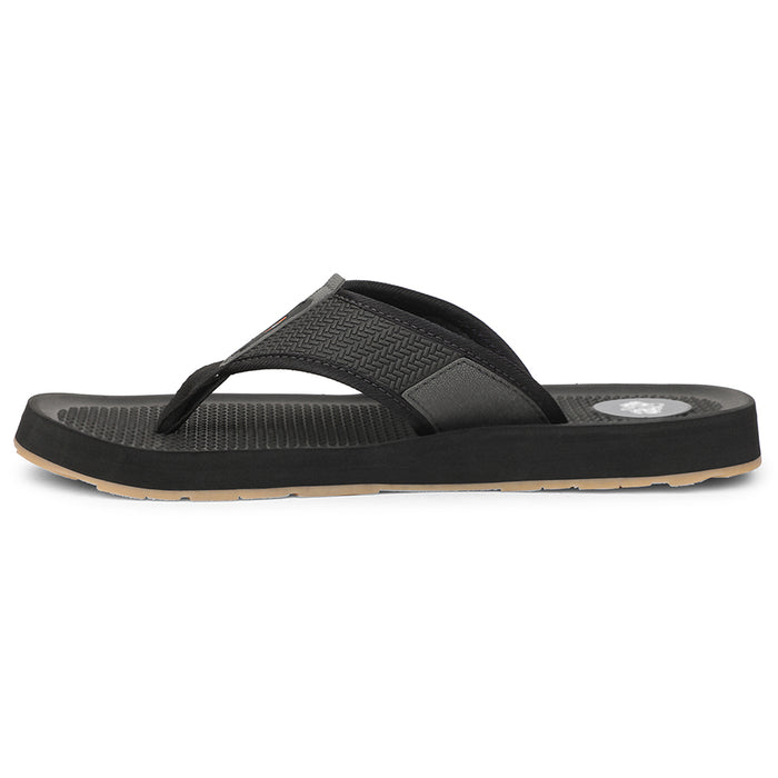 A-HA Black Casual Slipper For Men ANCO-10