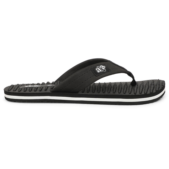 A-HA Black Casual Slipper For Men BEL-1