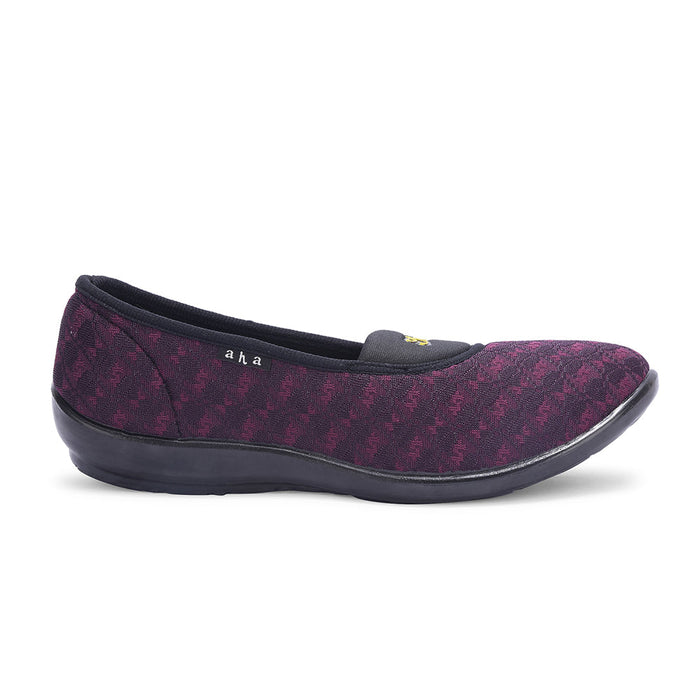 A-HA By Liberty ELENA-214 Women Casual Maroon Ballerina Shoes