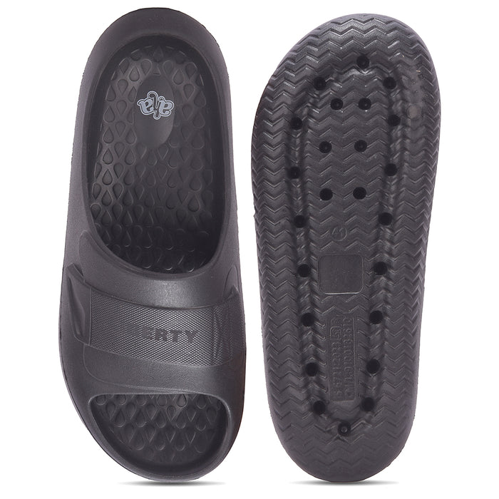 A Ha Dailywalk Black Casual Slip On Slides For Men By Liberty