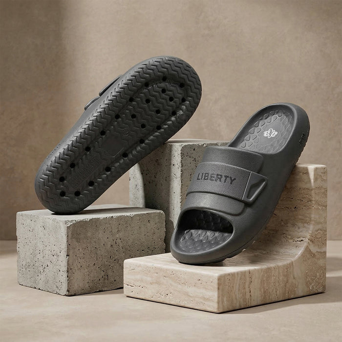 A Ha Dailywalk Dark Grey Casual Slip On Slides For Men By Liberty