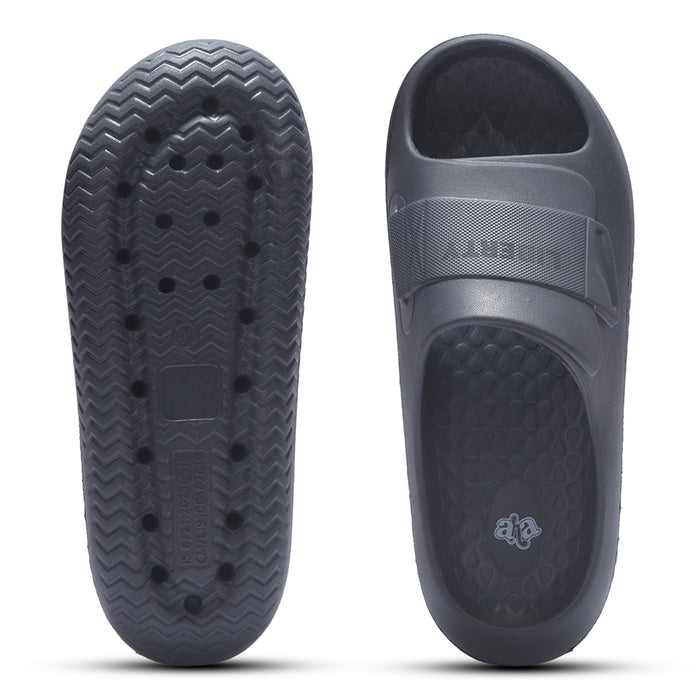 A Ha Dailywalk Dark Grey Casual Slip On Slides For Men By Liberty
