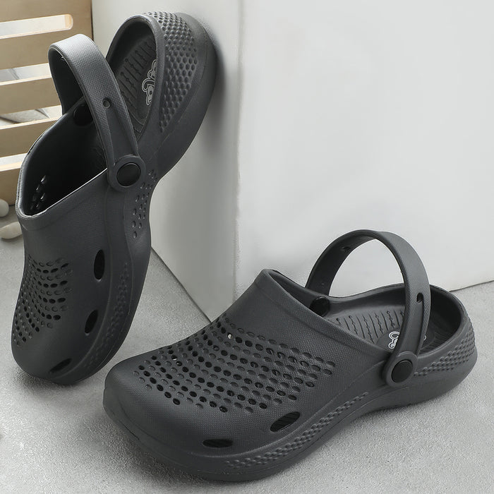 A-HA Grey Slingback Clogs For Men GMF-02E By Liberty