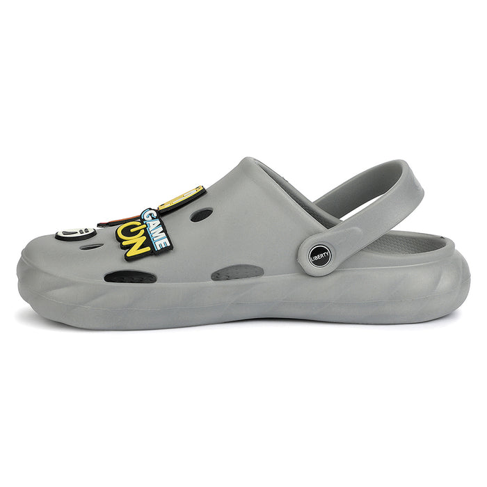 A Ha Light Grey Casual Clogs For Men Beachwalkm By Liberty