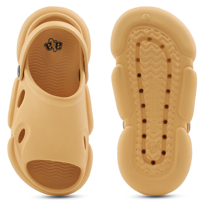 A-HA Mustard Casual Clogs For Kids BEACHFIT01 By Liberty