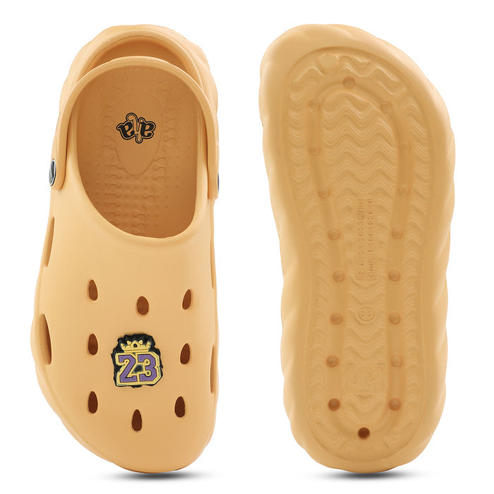 A-HA Mustard Casual Clogs For Kids BEACHWALKK By Liberty