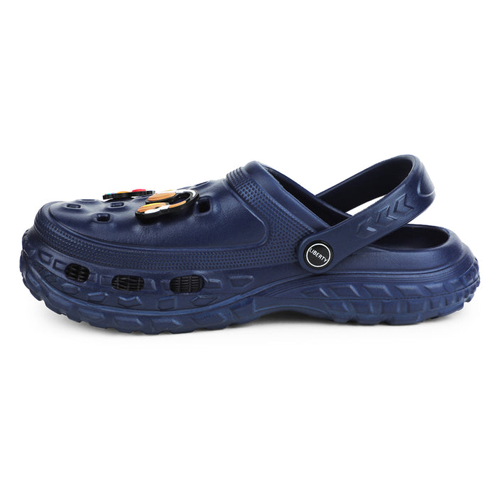 A-HA Navy Blue Casual Slingback Clogs For Kids PRL-4 By Liberty
