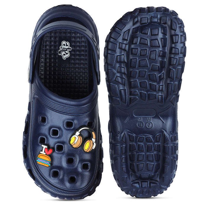 A-HA Navy Blue Casual Slingback Clogs For Kids PRL-4 By Liberty