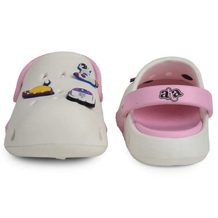A-HA Off White Casual Clogs For Kids CUTIER