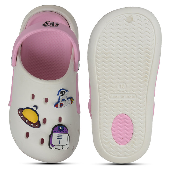A-HA Off White Casual Clogs For Kids CUTIER