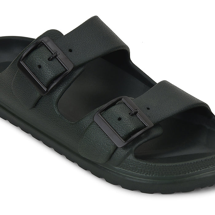 A-HA Olive Green Casual Flat Sandal For Men COMMIT By Liberty
