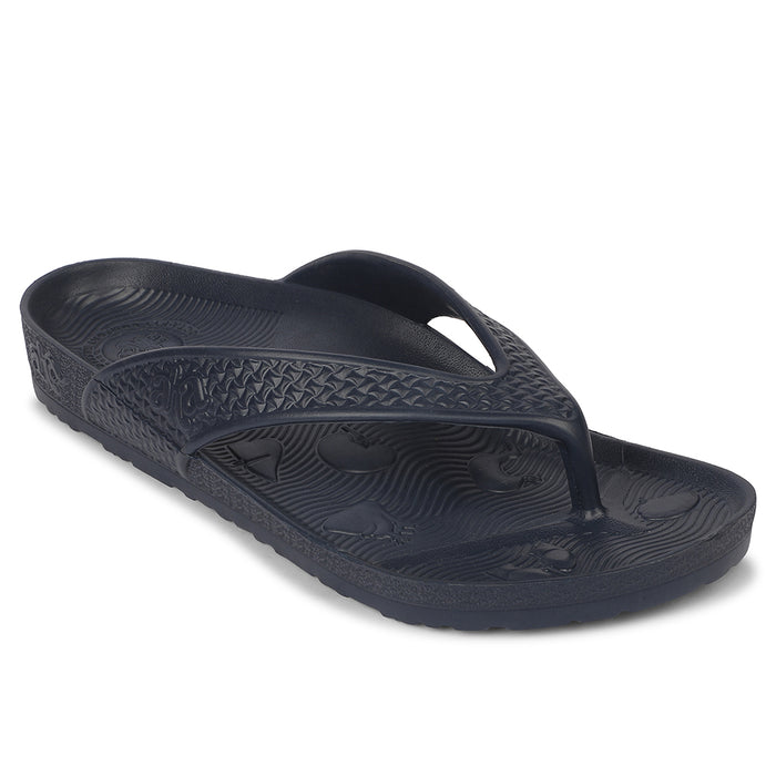 A-HA ORTHO-2M Navy Blue Casual Slippers for Men by Liberty