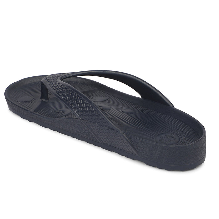 A-HA ORTHO-2M Navy Blue Casual Slippers for Men by Liberty