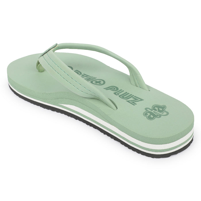 A-HA ORTHO-L1 Sea Green Casual Slip on Slippers for Women by Liberty