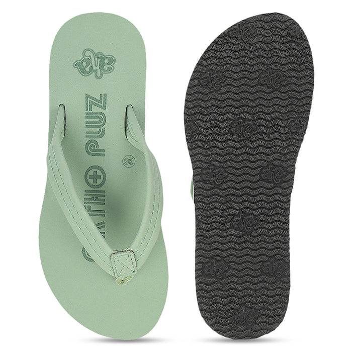 A-HA ORTHO-L1 Sea Green Casual Slip on Slippers for Women by Liberty