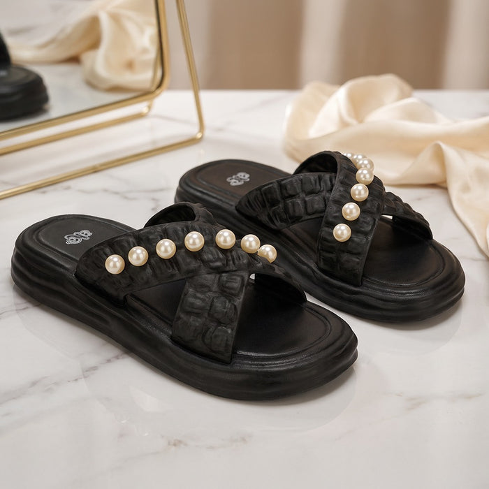 A-HA RESTWALK-2 Black Casual Slides For Women By Liberty