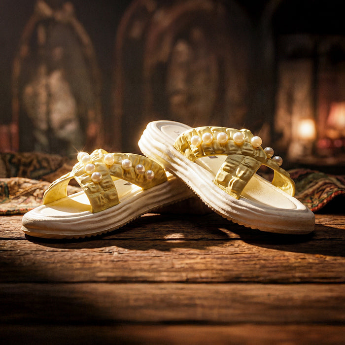 A-HA RESTWALK-2 Mustard Casual Slides For Women By Liberty