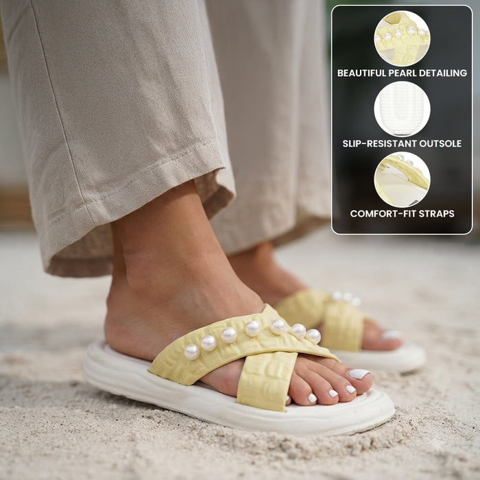 A-HA RESTWALK-2 Mustard Casual Slides For Women By Liberty