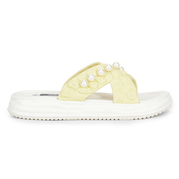 A-HA RESTWALK-2 Mustard Casual Slides For Women By Liberty