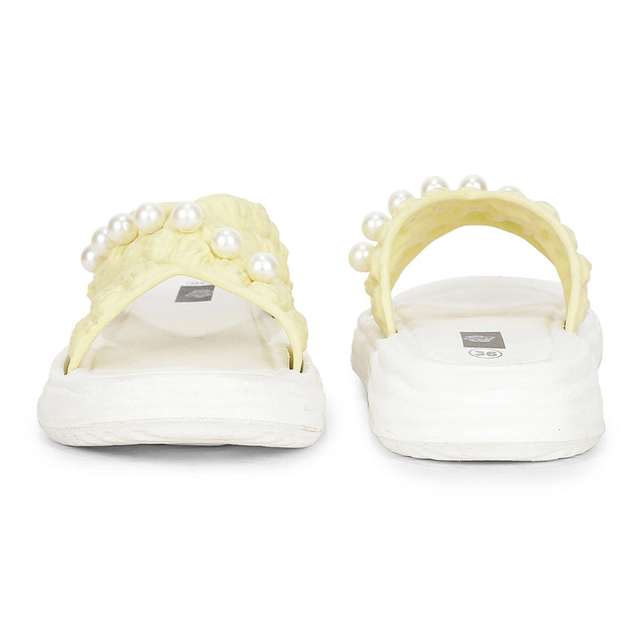 A-HA RESTWALK-2 Mustard Casual Slides For Women By Liberty