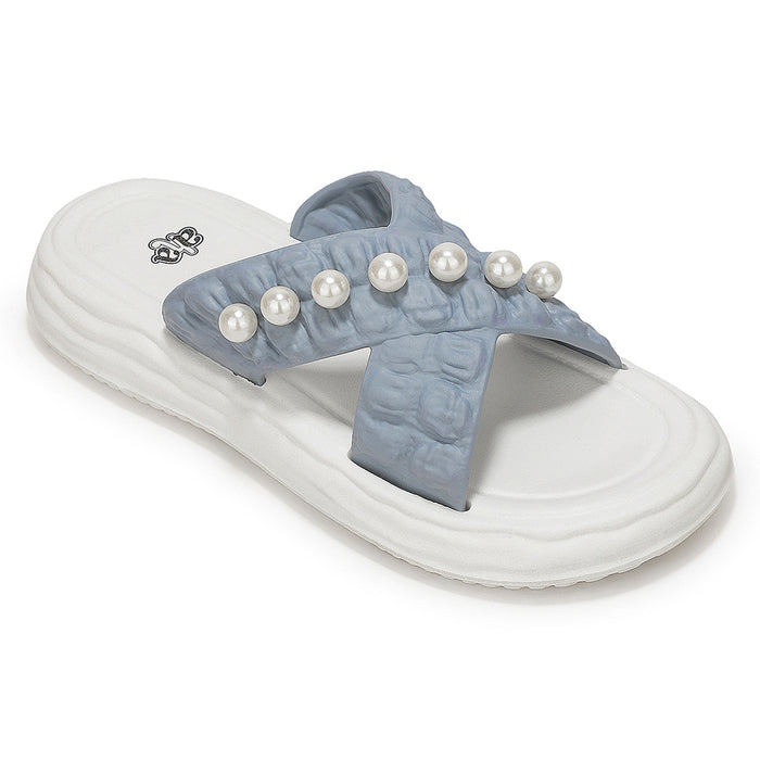 A-HA RESTWALK-2 SKy Blue Casual Slides For Women By Liberty