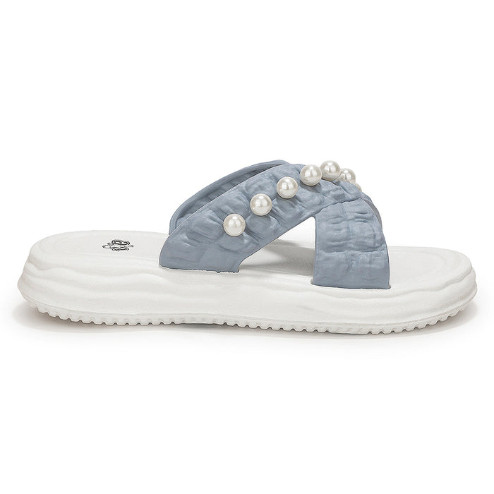A-HA RESTWALK-2 SKy Blue Casual Slides For Women By Liberty