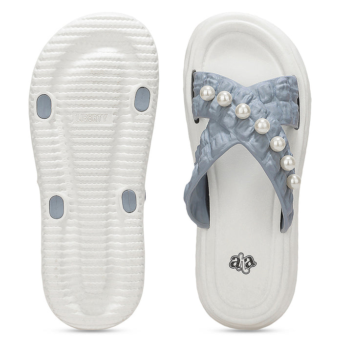 A-HA RESTWALK-2 SKy Blue Casual Slides For Women By Liberty