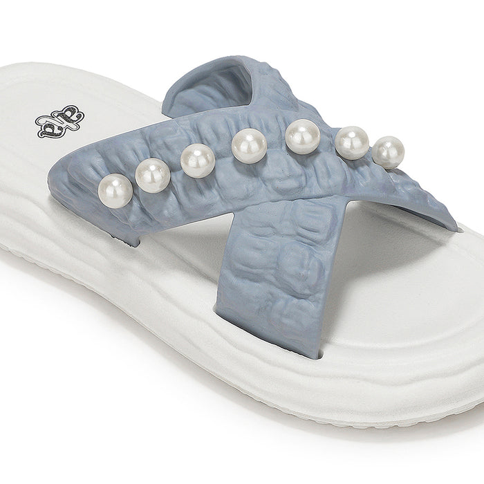 A-HA RESTWALK-2 SKy Blue Casual Slides For Women By Liberty