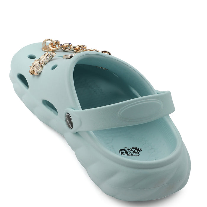 A-HA Sky Blue Slingback Clogs For Women BEACHWALKL By Liberty
