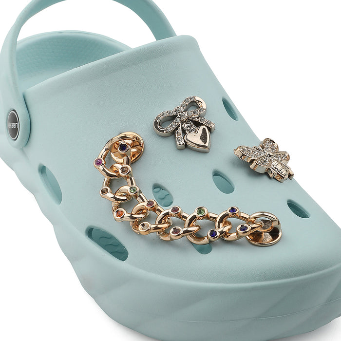A-HA Sky Blue Slingback Clogs For Women BEACHWALKL By Liberty