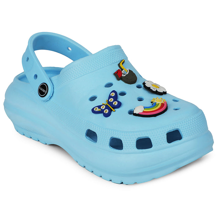 A-HA Sky Blue Slingback Clogs For Women PRL-3 By Liberty