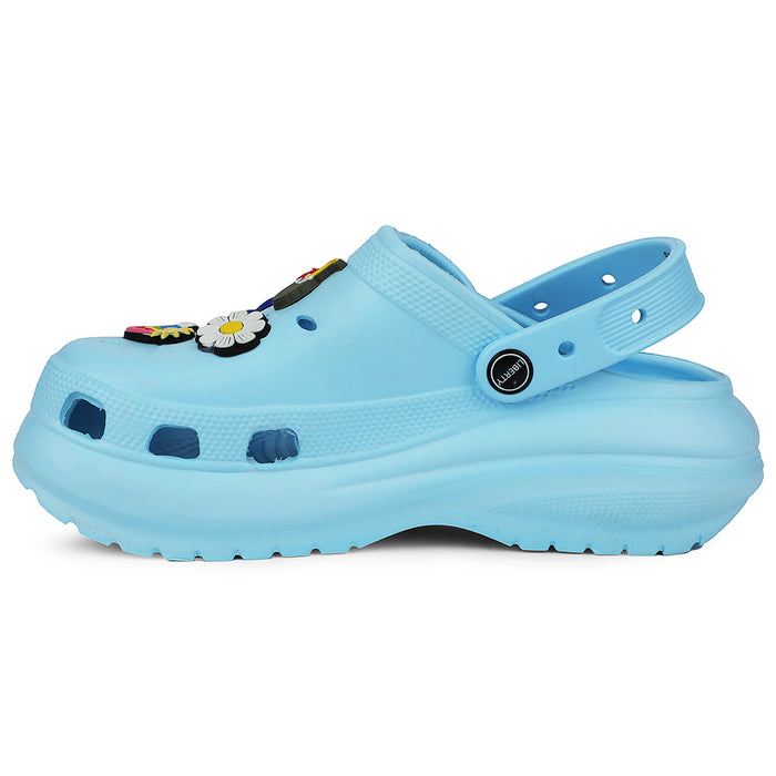 A-HA Sky Blue Slingback Clogs For Women PRL-3 By Liberty