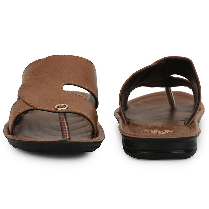 A-HA Tan Casual Flat Sandal For Men MPU-58 By Liberty