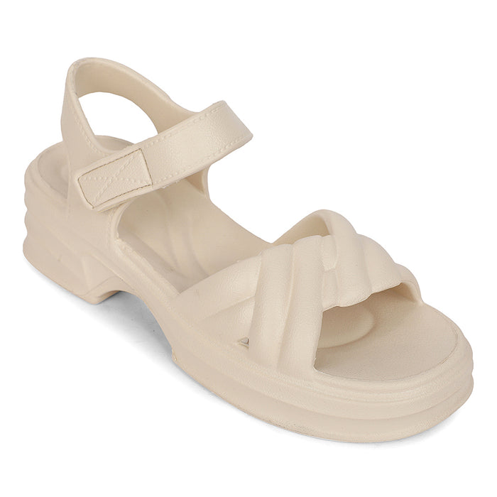 A-HA ULTRAWALKE Beige casual slides for women by Liberty