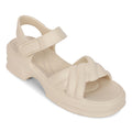A-HA ULTRAWALKE Beige casual slides for women by Liberty